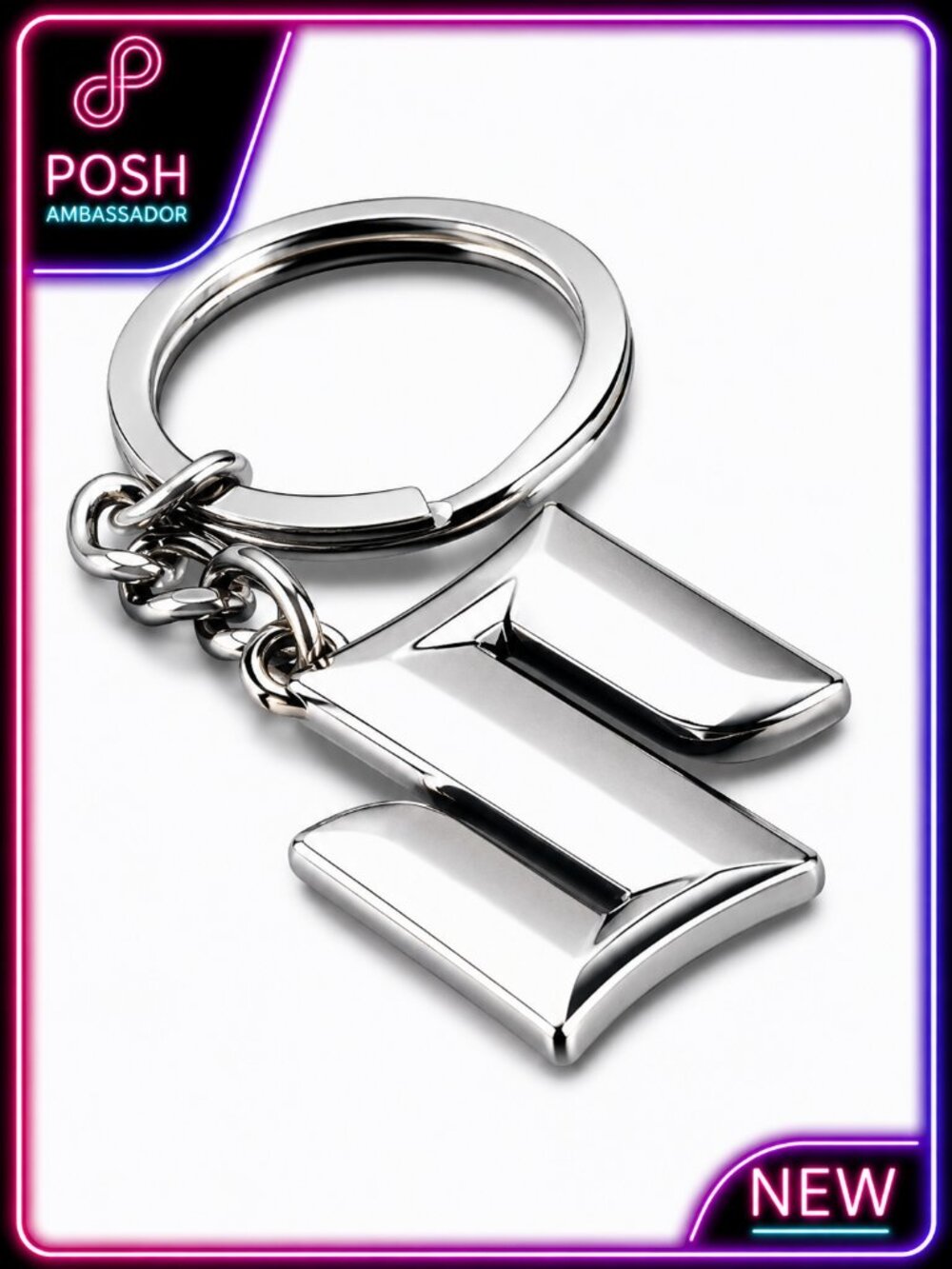 NEW Suzuki Chrome Metal Logo Keychain Car Key Ring